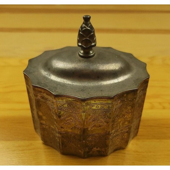 Vintage Godinger Sliver Plate Velvet Lined Trinket Box Jewelry‎ Caddy / Lid 1991 - Picture 1 of 13